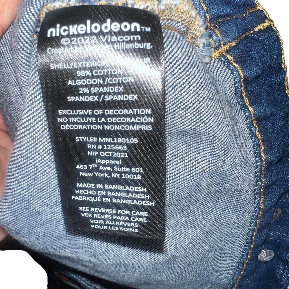 Women’s Members Only X Nickelodeon SpongeBob Square Pants Theme Denim Jacket - Picture 7 of 7